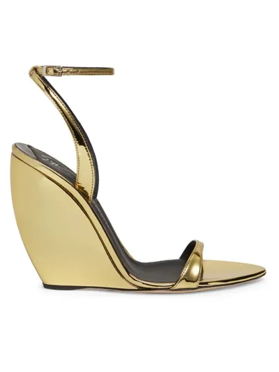 Giuseppe Zanotti Ginnyfer 105mm Wedge Sandals In Oro