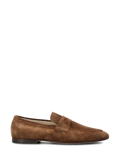 Tod's Low Shoes In Light Walnut