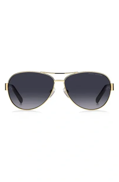 Marc Jacobs Women's Marc 699/s 60mm Aviator Sunglasses In Gold Dark