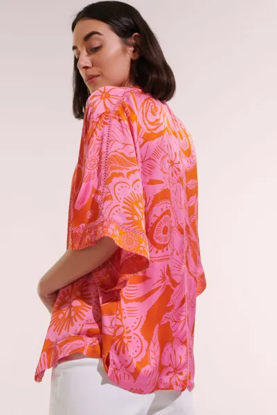 Poupette St Barth Kimono Bel In Pink Gauguin