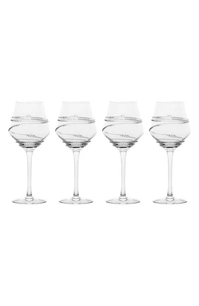 Juliska Chloe 4-piece White Wine Glass Set In Clear