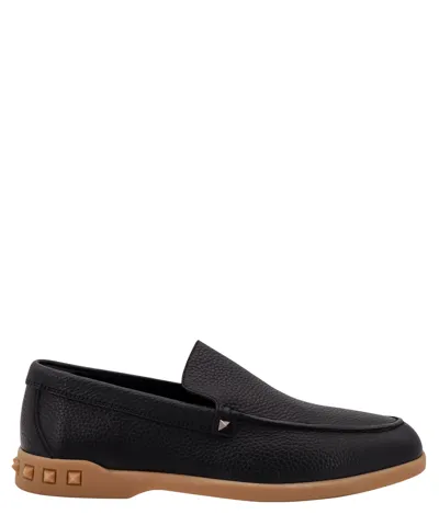 Valentino Garavani Leisure Flows Loafers In Black