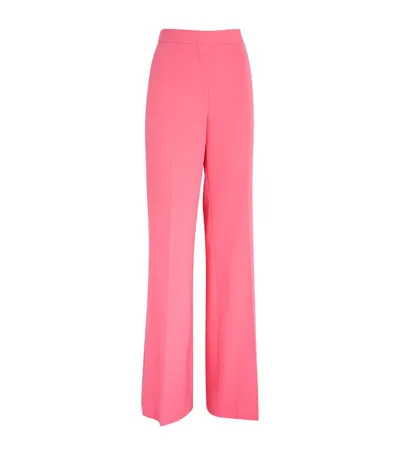 Stella Mccartney Wool Flared Tailored Trousers In Pink