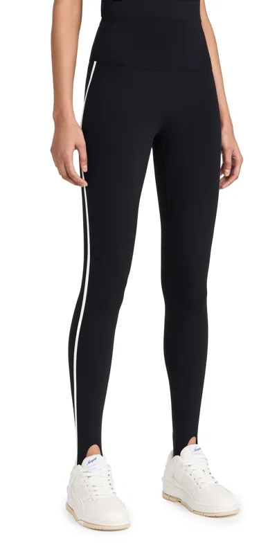 Splits59 Amber Airweight Stirrup Leggings Black/white In 黑色、白色