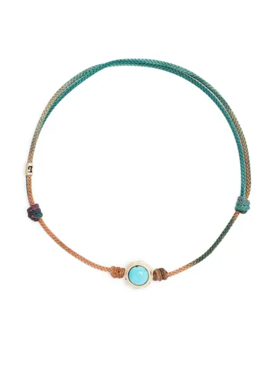 Luis Morais 14kt Yellow Gold Gemstone Cord Bracelet