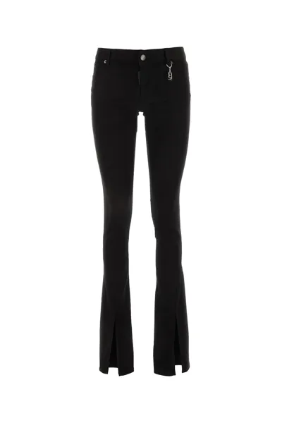 Dsquared2 Split-cuff Flared Jeans In Black