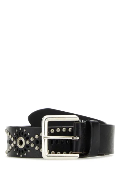 Golden Goose Deluxe Brand Embellished Buckled Belt In Black