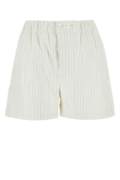 Bottega Veneta Pinstriped Shorts In Multicolor