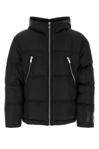 Versace Man Black Nylon Down Jacket