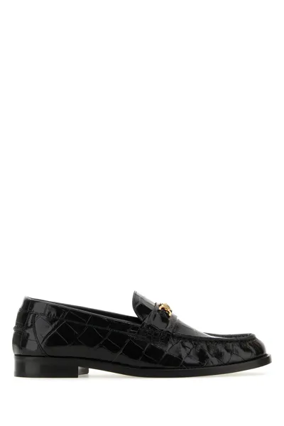 Versace Greek Moccasin In Black