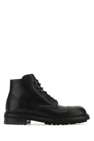 Dolce & Gabbana Modern Leather Re-edition Ankle Boots In Black