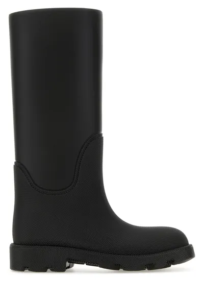 Burberry Marsh Rubber High Boots In Black