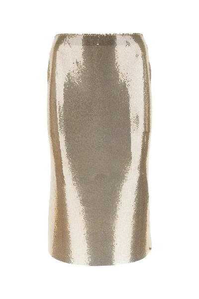 Sportmax Embellished High Waist Skirt In Cream