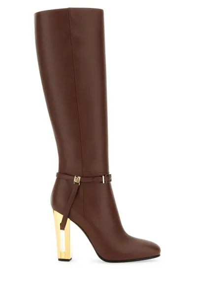 Fendi Delfina Boots In Brown