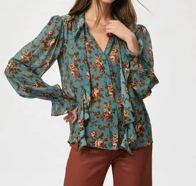 Paige Clemency Silk Blouse In Multi