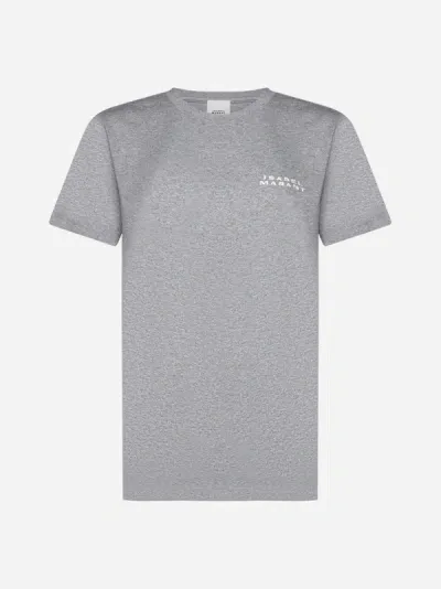 Isabel Marant Vidal Logo Embroidered T In Grey