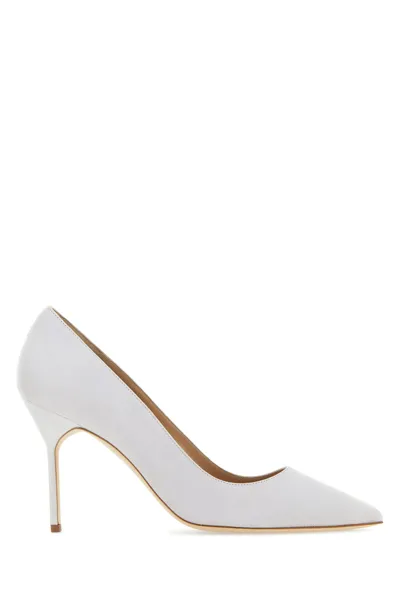 Manolo Blahnik Scarpe Con Tacco-40 Nd  Female In White