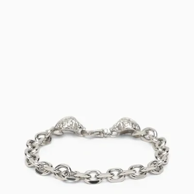 Emanuele Bicocchi Silver 925 Skull Chain Bracelet