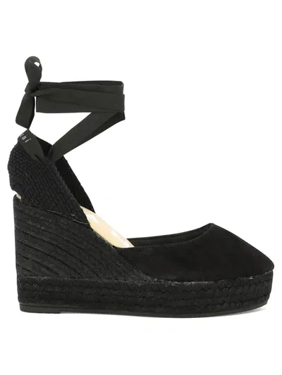 Manebi Hamptons Wedge Espadrilles In Black