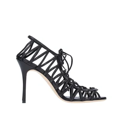 Manolo Blahnik Woman Black Sandals