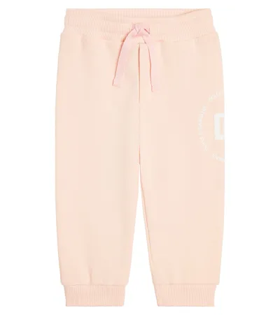 Dolce & Gabbana Baby Dg Cotton Jersey Sweatpants In Pink