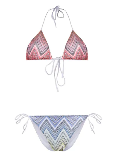 Missoni Chevron-print Triangle-cup Bikini Set In Multicolor