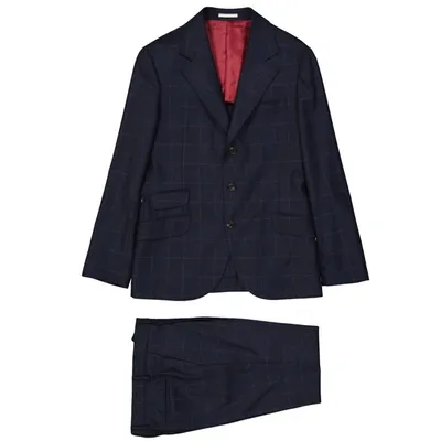 Brunello Cucinelli Wool Suit In Blue