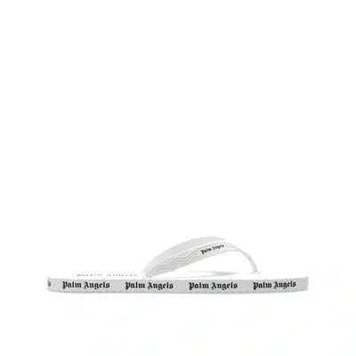 Palm Angels Flip Flop Slides In White