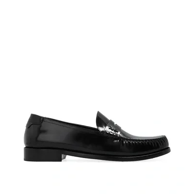 Saint Laurent Penny Loafers In Black