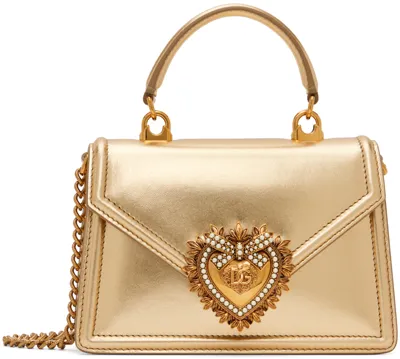 Dolce & Gabbana Gold Small Devotion Bag