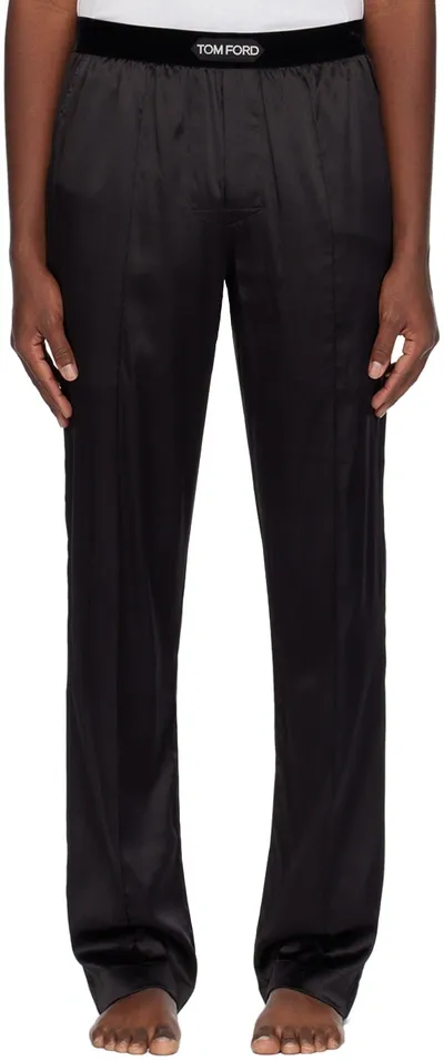 Tom Ford Brown Pinched Seam Pyjama Pants In 202 Dark Brown