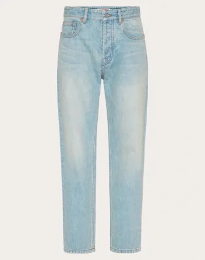 Valentino Denim Trousers With Embossed Vlogo Signature