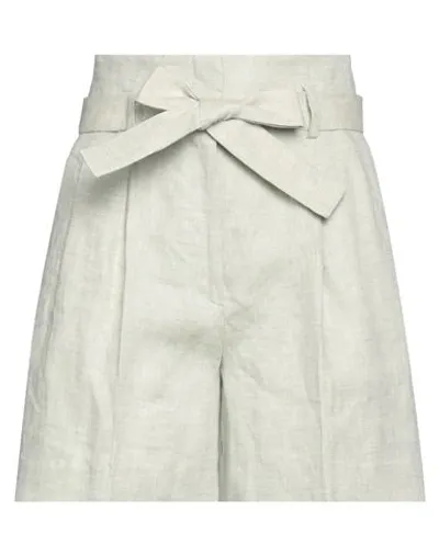 Eleventy Tied-waist Pleated Shorts In Sage Green