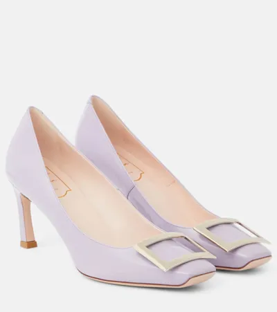 Roger Vivier 70mm Trompette Patent Leather Pumps In Light Purple