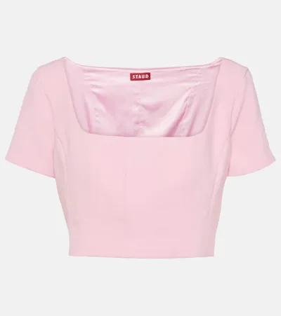 Staud Anya Crop Top In Rosa