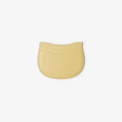 Burberry Leather Ekd Rocking Horse Card Holder In Daffodil