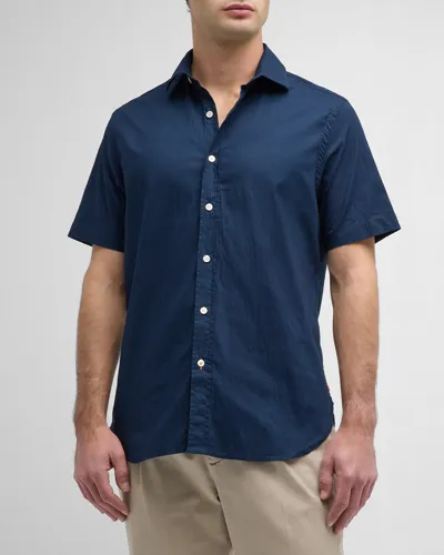 Swims Men's Palermo Seersucker Short-sleeve Shirt In Navy