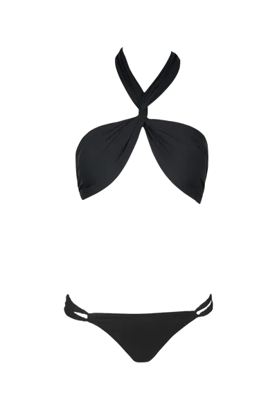 Sara Cristina Wrap Bikini In Black