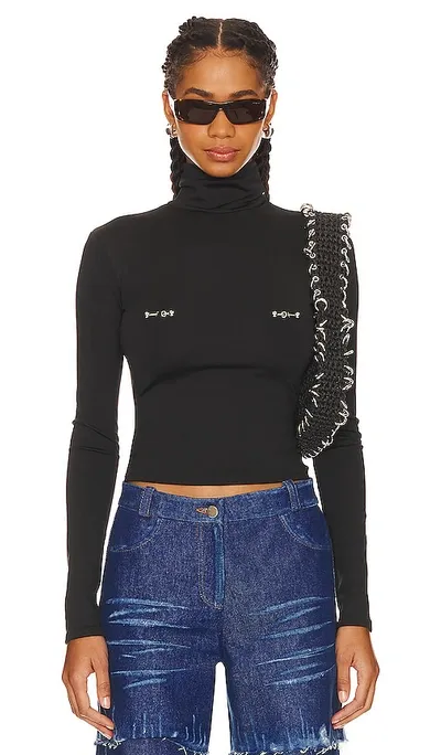 Lado Bokuchava Pierced Turtleneck In Black