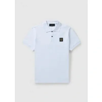 Belstaff Logo-patch Cotton Polo Shirt In White