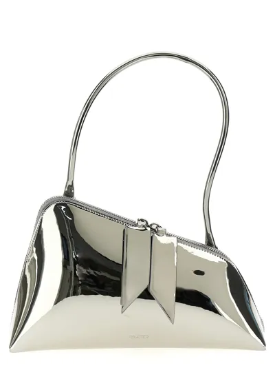 Attico Sunrise Shoulder Bag In Silver