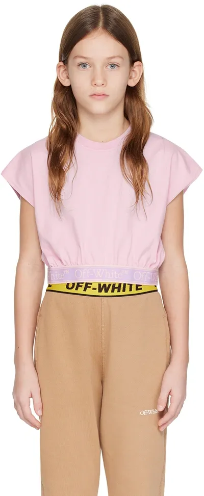 Off-white Kids Purple Bookish Band T-shirt In Lilac Lilac