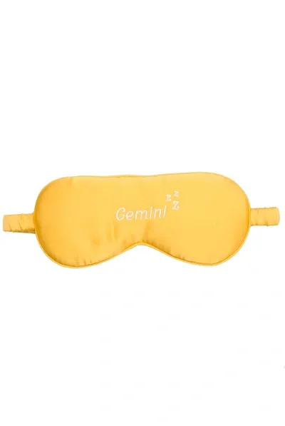 Holisticity Zodiac Silk Eye Mask - Gemini In Yellow