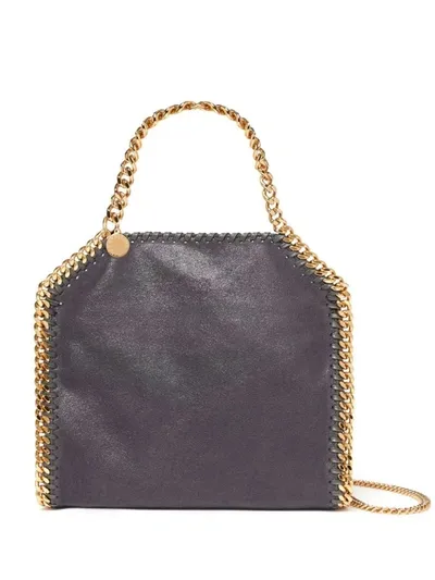 Stella Mccartney Mini Tote Eco Shaggy Deer W/gold Color Chain In Grey