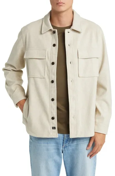 Rails Warner Button Front Shirt Jacket In Beige