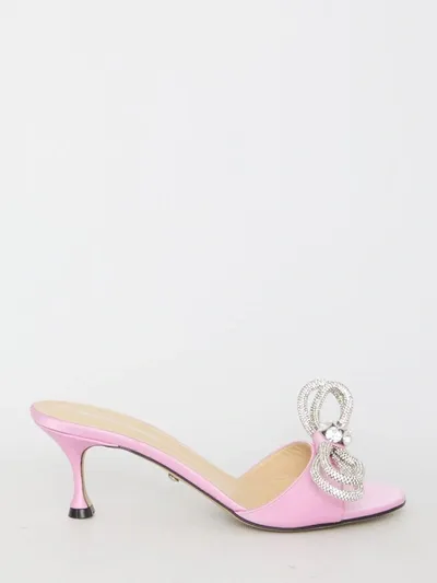 Mach & Mach Double Bow Mules In Pink