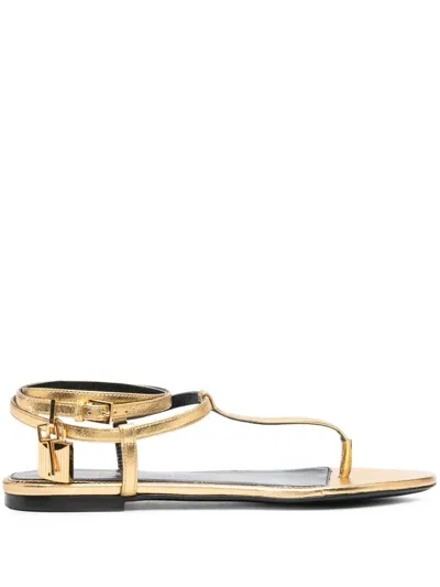 Tom Ford Flat Sandals In Yellow & Orange