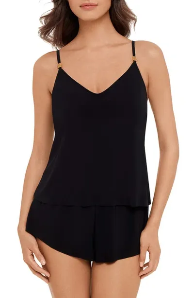 Magicsuit Solid Mila One Piece Swim Romper In Black