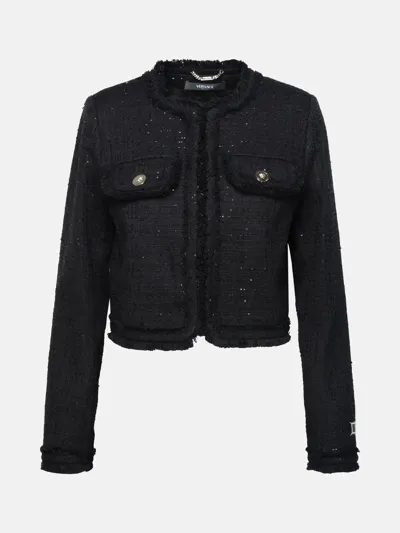 Versace Black Cotton Blend Jacket