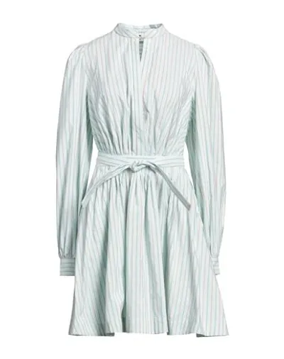 Etro Striped Cotton-blend Poplin Mini Dress In Blue